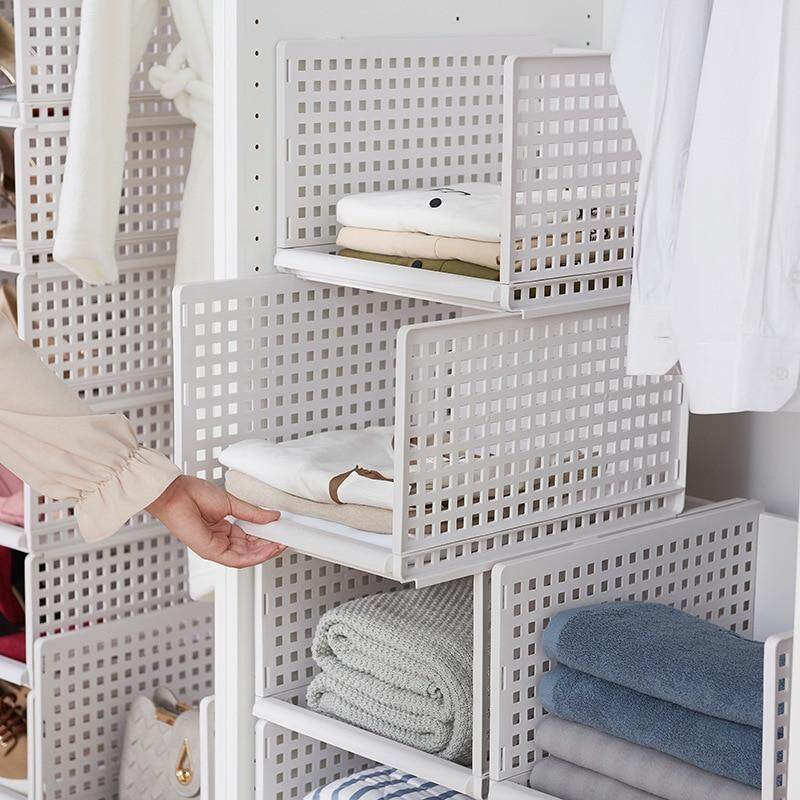 Clothes Organizer Wardrobe Partition Board Rack Drawer Clothes