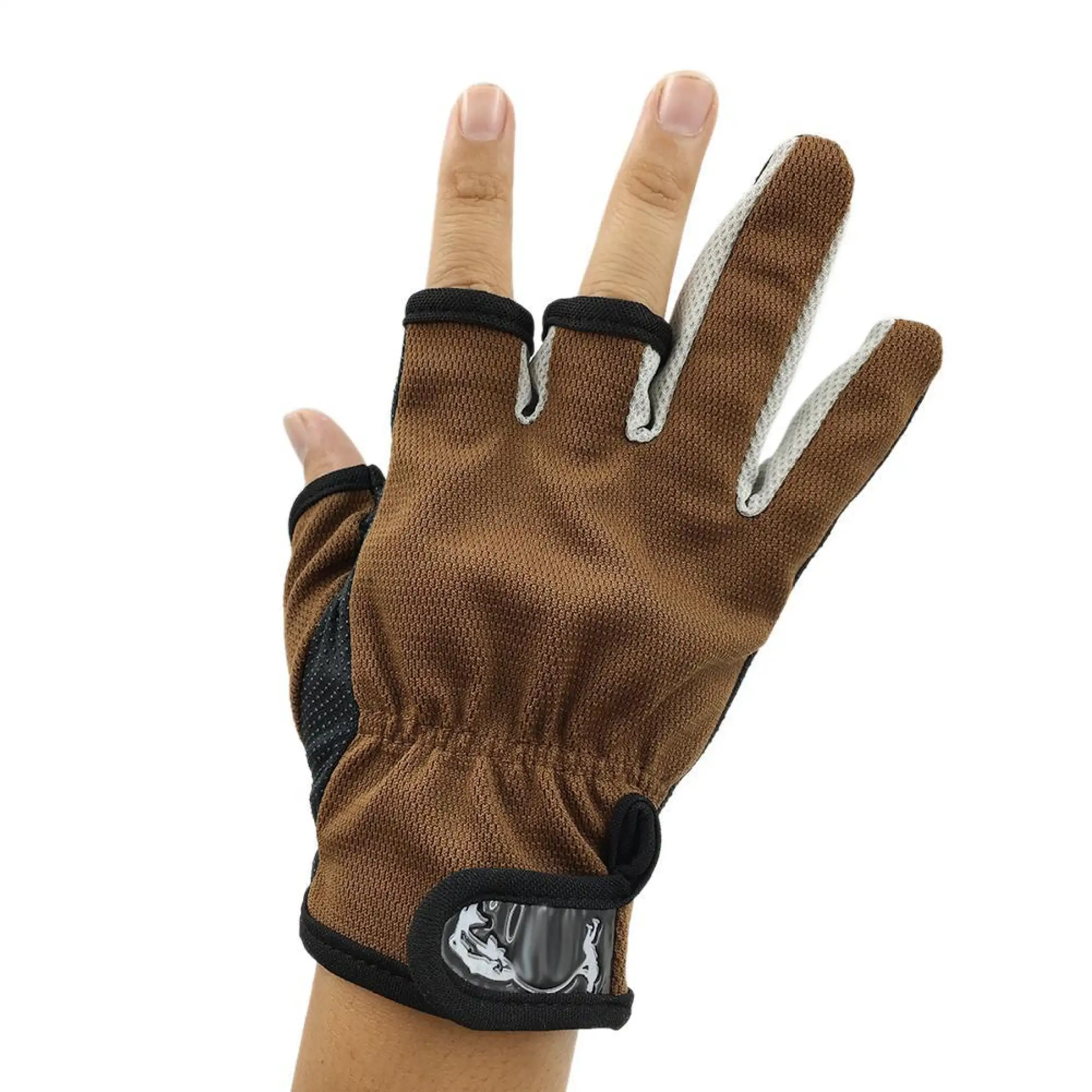1 Pair Outdoor Sports Anti-slip Breathable Fishing Gloves Portable Tackles
