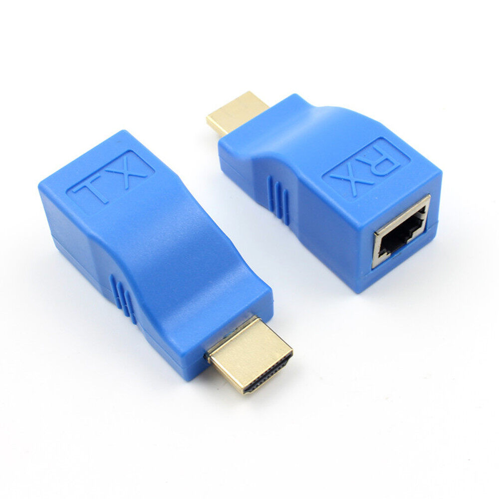 2 Bộ Mở Rộng HDMI 1080P Sang RJ45 Over Cat 5e 6 Bộ Chuyển Đổi Mạng LAN Ethernet Màu Xanh Dương Dropship 180108 8