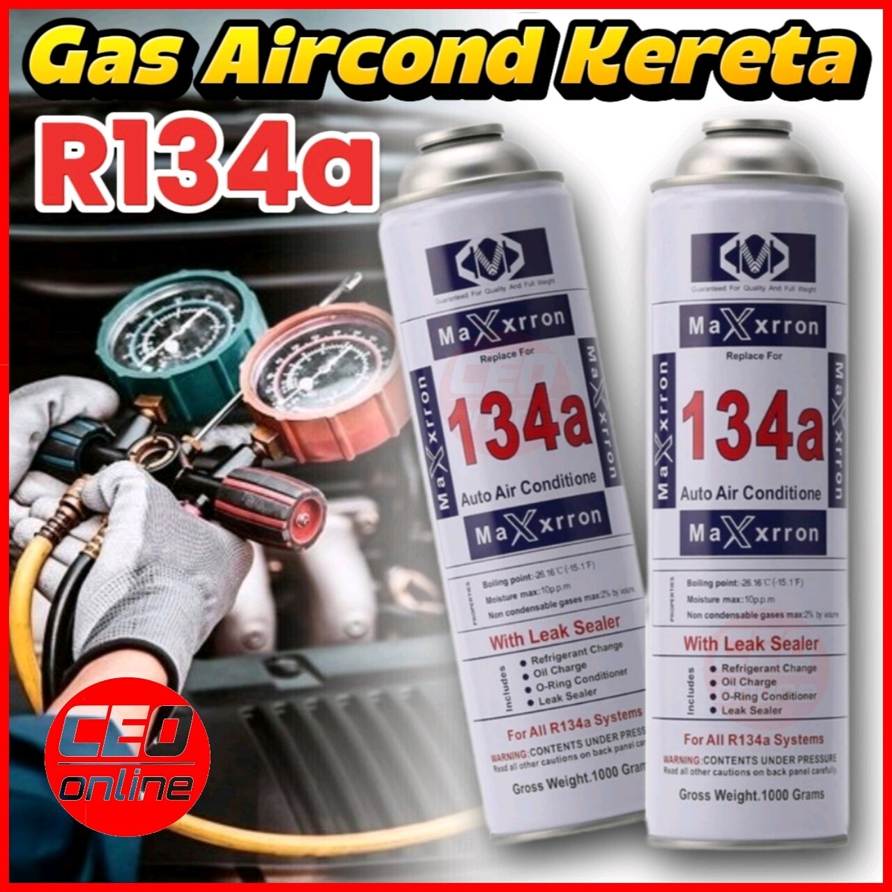 CEO 🇲🇾 Gas Aircond Kereta R134a Refrigerant Car Aircond Servis