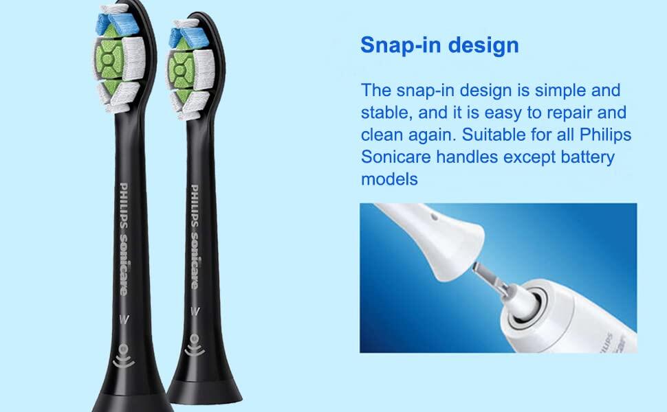 8xGenuine W2 Philips Sonicare DiamondClean HX6064/65 Toothbrush HeadsNEW Black 75020071996 eBay