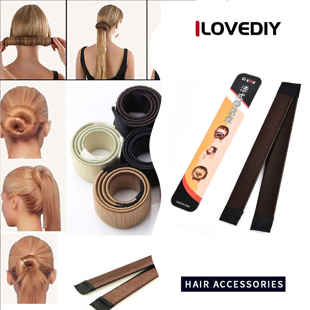 [Ilovediy] búi tóc Snap tạo kiểu bánh rán cựu nhà sản xuất ban nhạc Xoắn Tóc kiểu Pháp