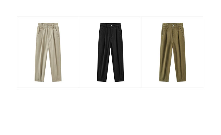 Semir Women's Casual Pants Simple Loose Long Pants 2024 Autumn New Slim Fit High Waist Tapered Pants