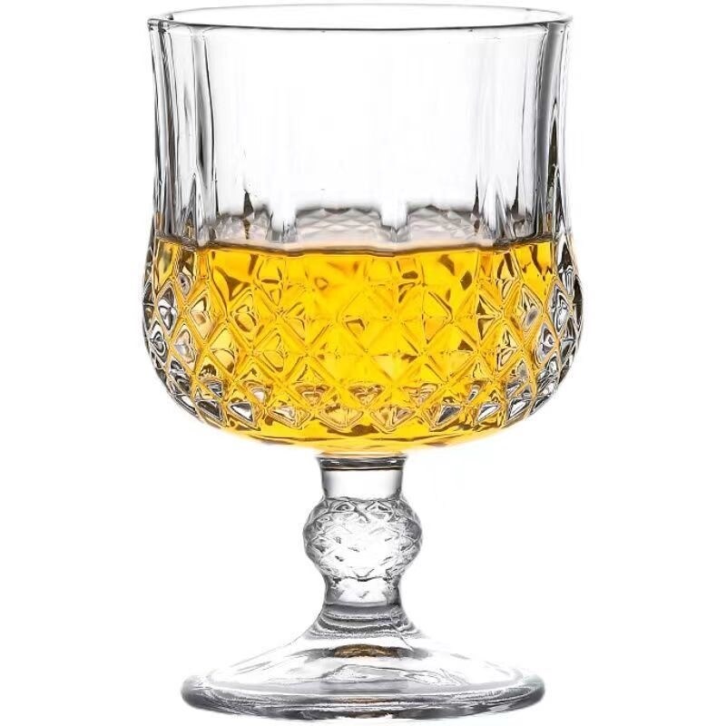 Gambar high quality Lead free glass diamond red glass of champagne cognac glasses of wine glasses of whiskey glass wine cocktail glass