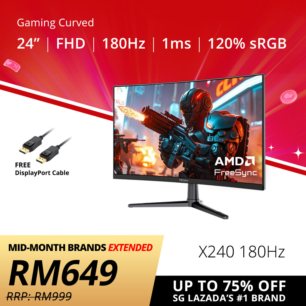 X240 Prism Monitor G Sync Prism Freesync PRISM+ C240 24 75Hz 1500R