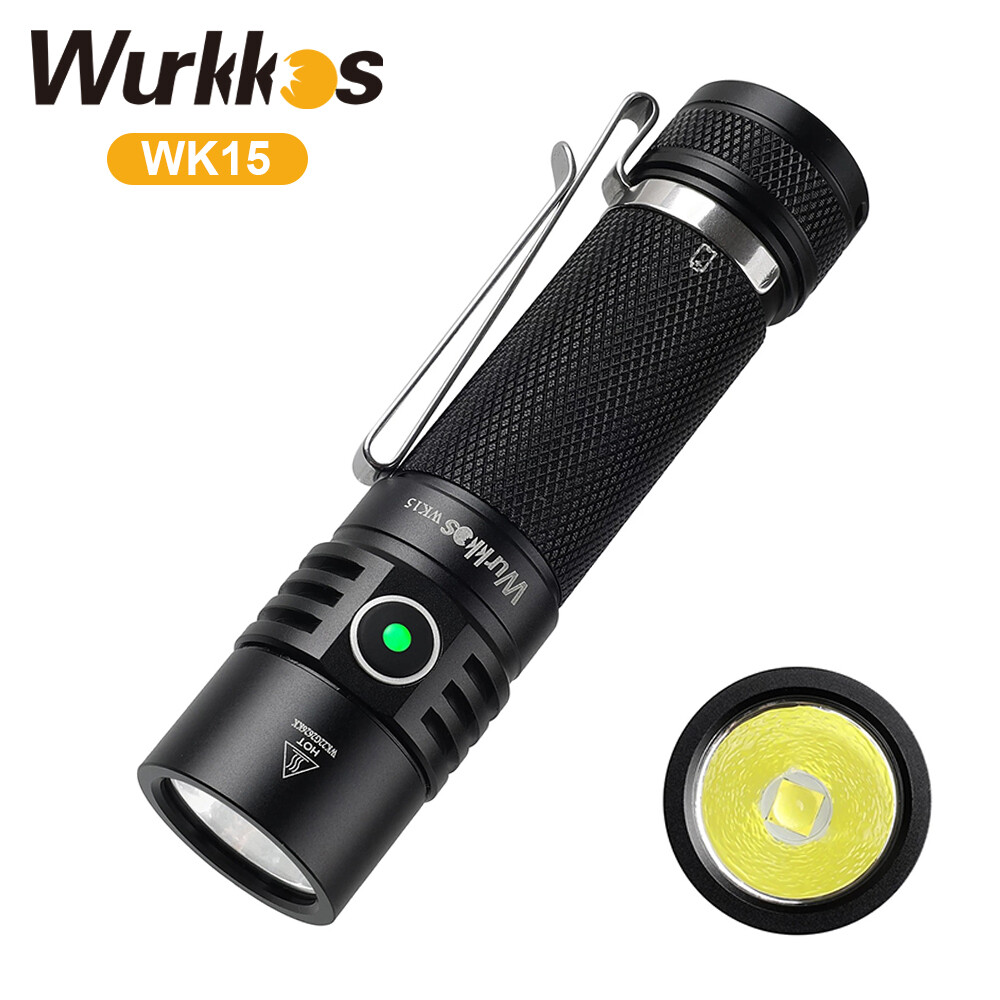 Đèn pin led 3000lm mạnh mẽ wk15 mới đèn led 21700 usb c cree xhp50.2 có thể sạc lại với đèn pin edc sạc ngược