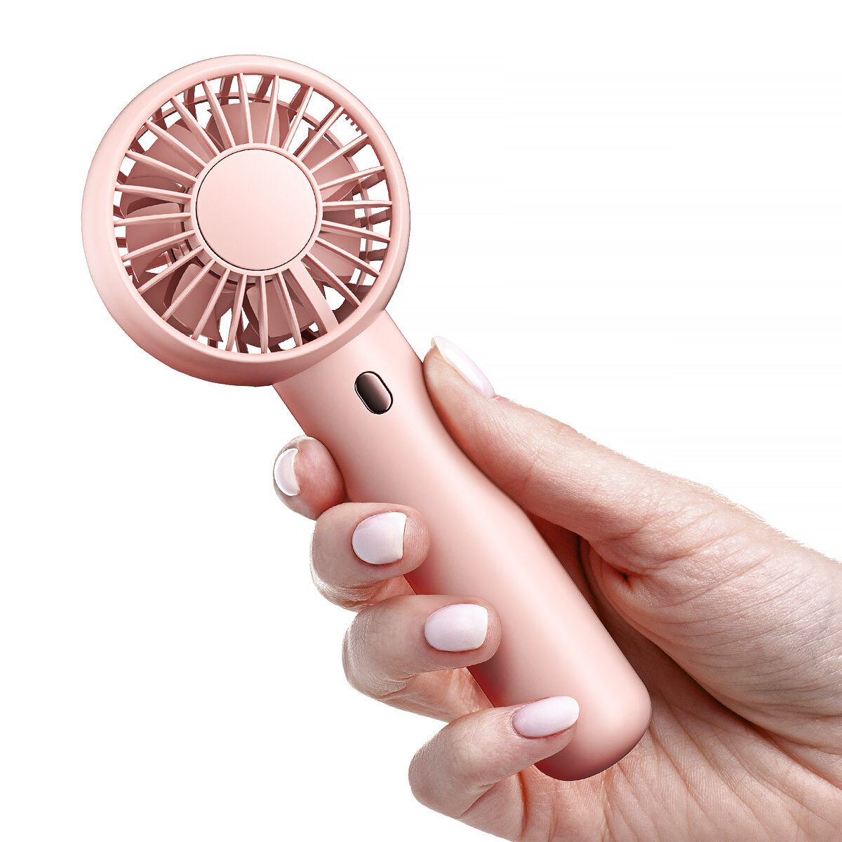 Mini Portable Fan, Dual Motors Powerful Handheld Fan, Cute Design 3 Speed Personal Small Desk Fan with Base, Lightweight Makeup USB Rechargeable Fan for Stylish Girl Women Men Indoor Outdoor ราคา 99 บาท*ส่งฟรี