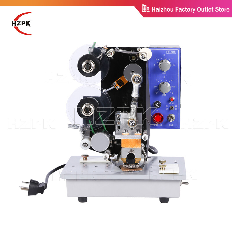 HZPK Electric Ribbon Coding Machine Labels Manuals Box Valid Date Printing Pedal Control Automatic Continuous 241B ราคา 6,864 บาท*ส่งฟรี