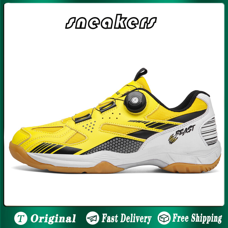 Bóng Bàn Hàng Mới Đa Năng Giày Đánh Cầu Lông Cho Nữ Nam Và Khóa Xoay Giày Thể Thao Đơn Giản Cao Su Giày Thể Thao Dành Cho Nam Và Nữ