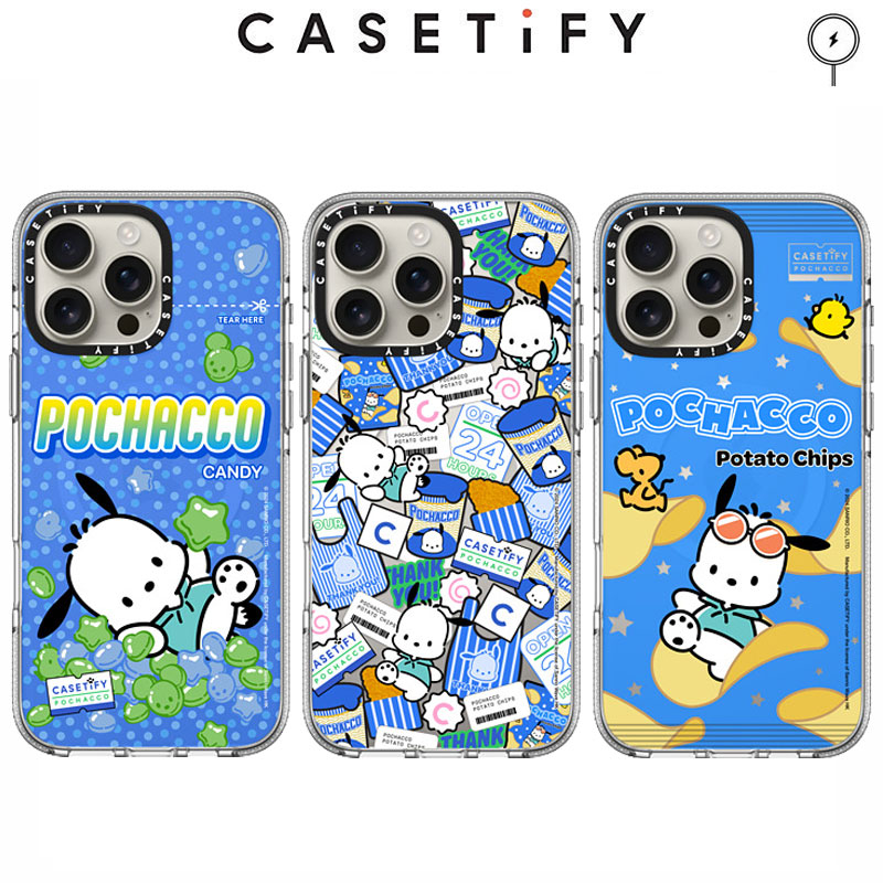 Pochacco X Casetify Crystal Clear Magsafe Case - Iphone 16/15/14