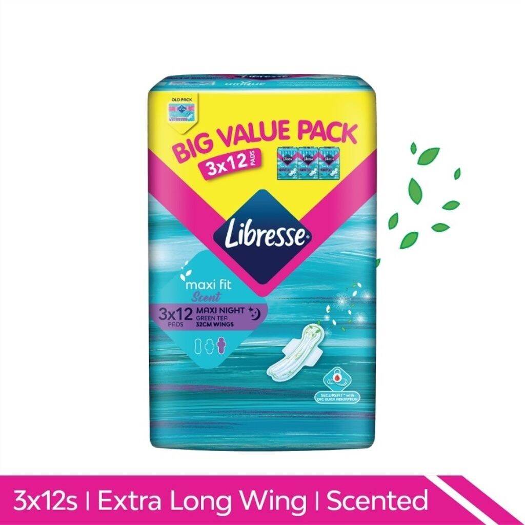 LIBRESSE MAXI FIT SCENT GREEN TEA MAXI 