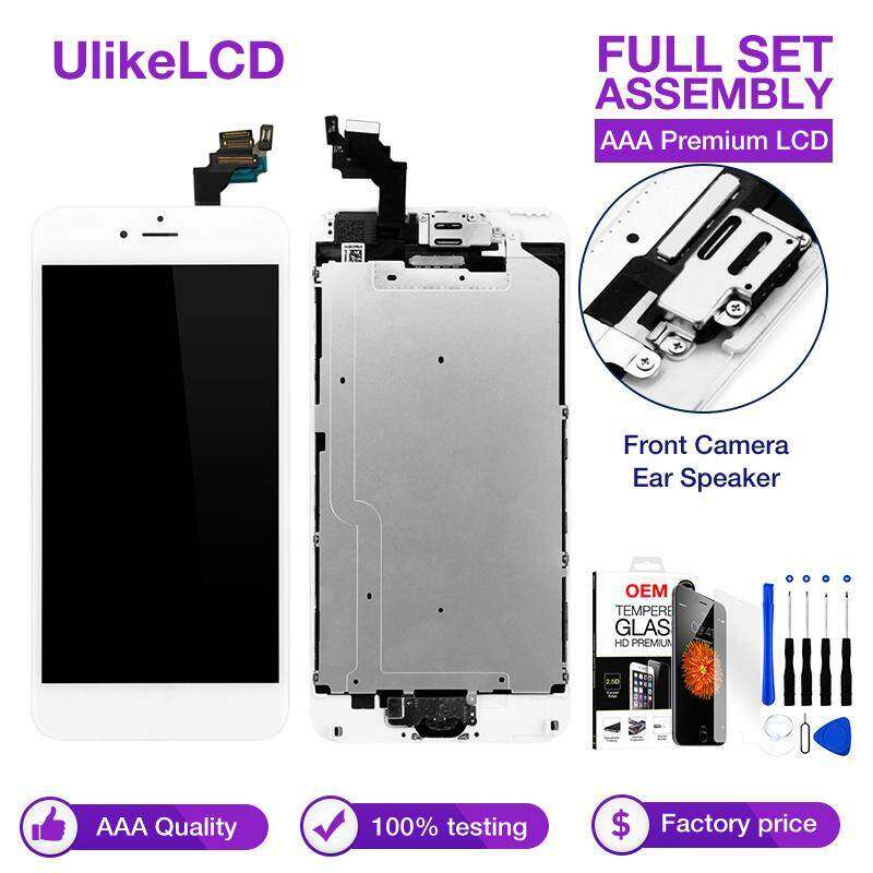 Toàn bộ màn hình thay thế màn hình lcd cho iphone 6 plus thay thế hoàn toàn cho iphone 6 plus nút home lcd + camera trước + loa