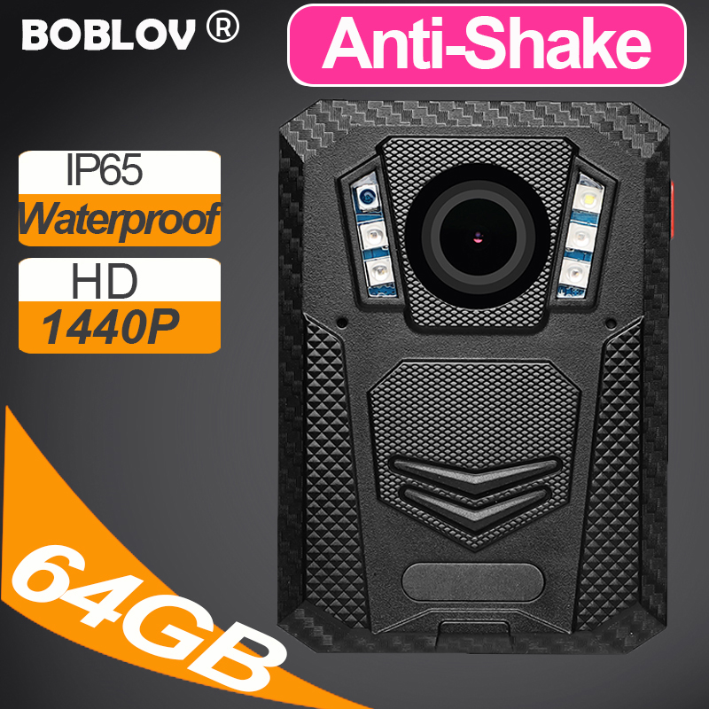 กล้องติดรถยนต์ กล้องบันทึกหน้ารถ Boblov X6B Anti-Shake Body Mini Action สวมใส่กล้อง GPS HD 1440P 5000Mah Night Vision 128GB กีฬากันน้ำ DVR BodyCam กล้องวิดีโอสวมใส่กล้องตำรวจตรวจจับการเคลื่อนไหวรถจักรยานยนต์ Dash Cam สำหรับ Vlogging