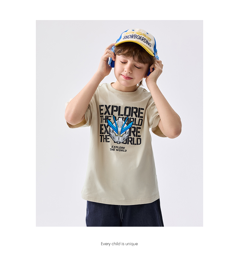 balabala Children Short Sleeve T-Shirt 2025 Summer New Quickdry Parentchild Inner Wear · v2