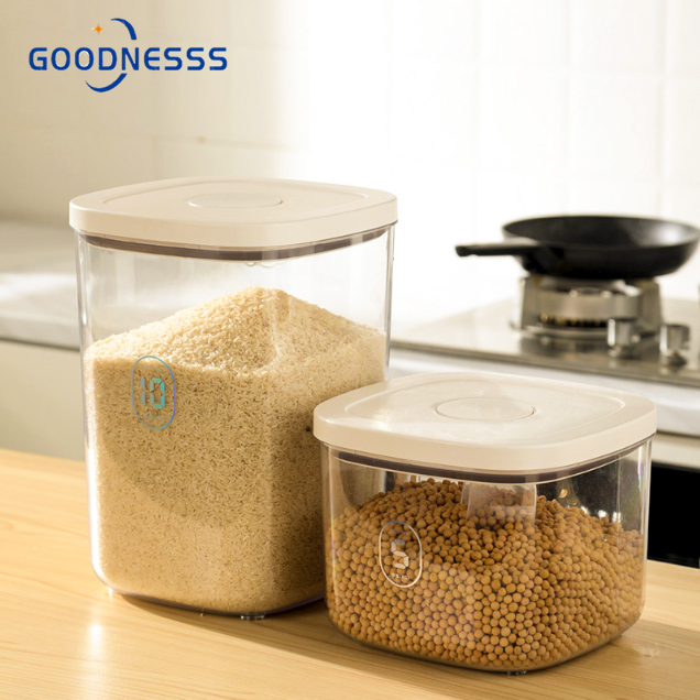 Thùng chứa, hộp đựng gạo 10 lbs kèm cốc đo thùng đựng ngũ cốc thực phẩm gia dụng cho nhà bếp đựng thức ăn
