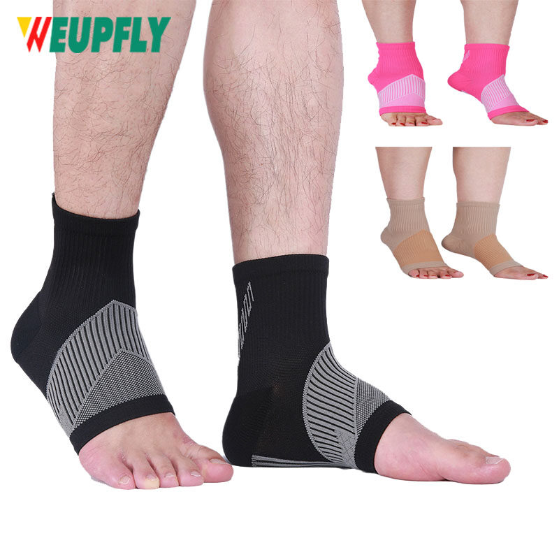 1Pair Ankle Compression Sleeve Open Toe Ankle Compression Socks Plantar