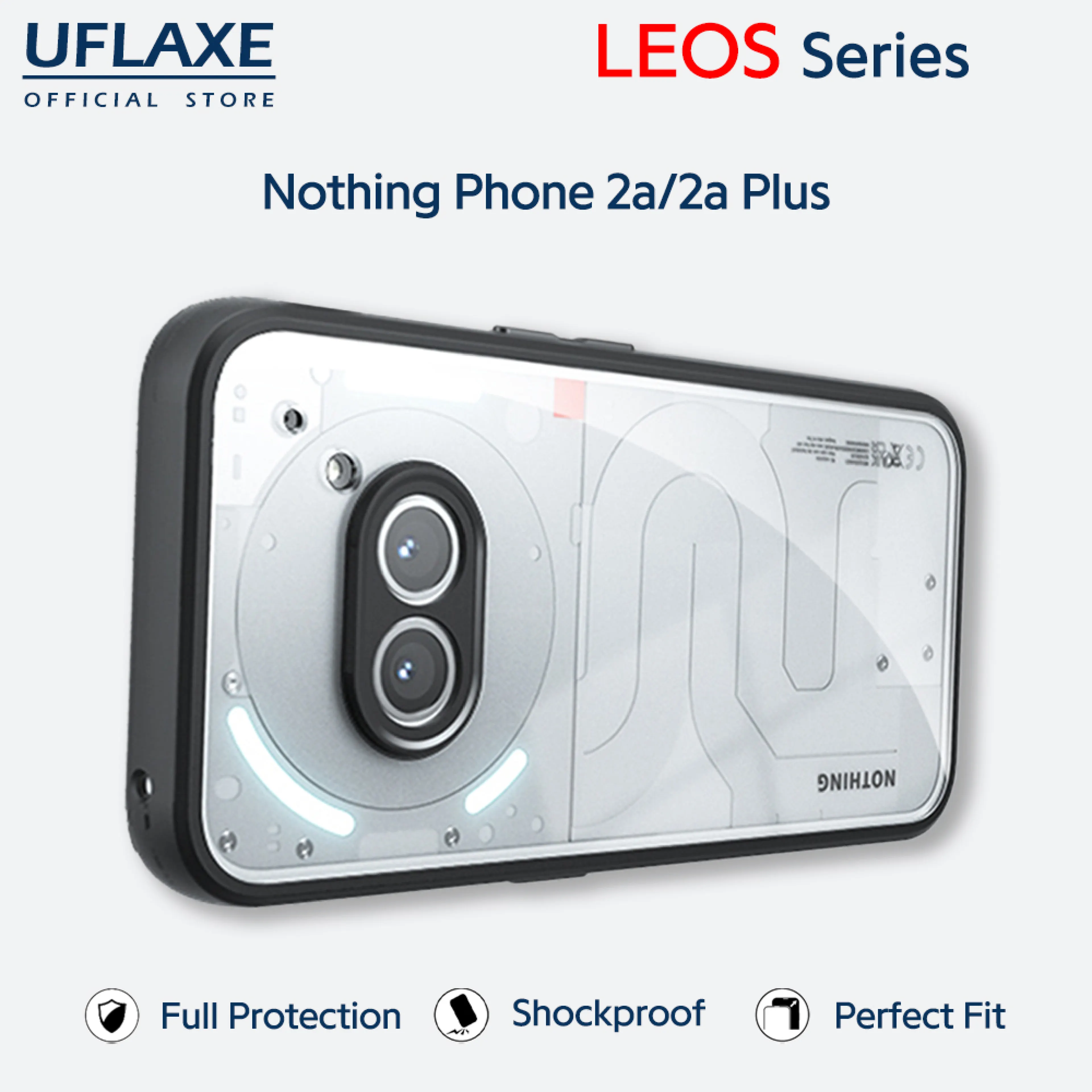 UFLAXE LEOS - For Nothing Phone 2a / Nothing Phone 2a Plus Case - Matte Clear Shockproof Hard Case | Anti-Yellowing Anti-Fingerprint Durable Phone Case