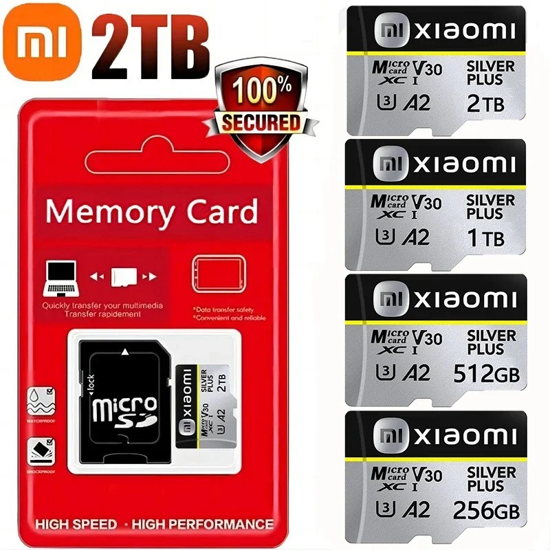 Xiaomi Micro SD TF 2TB 1TB Memory Card 128GB 256GB High Speed TF Card For Phone Computer PS5 ราคา 159 บาท*ส่งฟรี