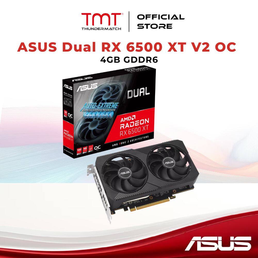 Tarjeta de Video ASUS AMD Radeon Dual RX 6500 XT OC, 4GB - DOS BITS MX