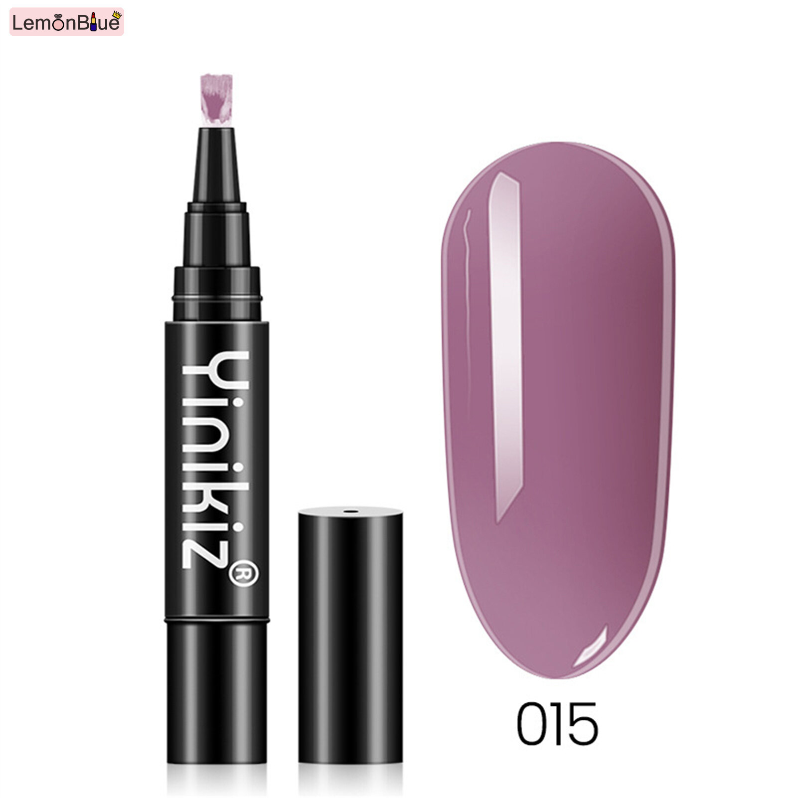 Gambar LemonBlue One Step Nail Gel Pen Portable 3 in 1 Nail Polish Pen Professional DIY Nail Tool Portable 3 in 1 Nail Polish Pen Removable Professional DIY Nail Accessories Easy to Use Great Gifts 3 in 1 Nail Gel Pen Women Girls