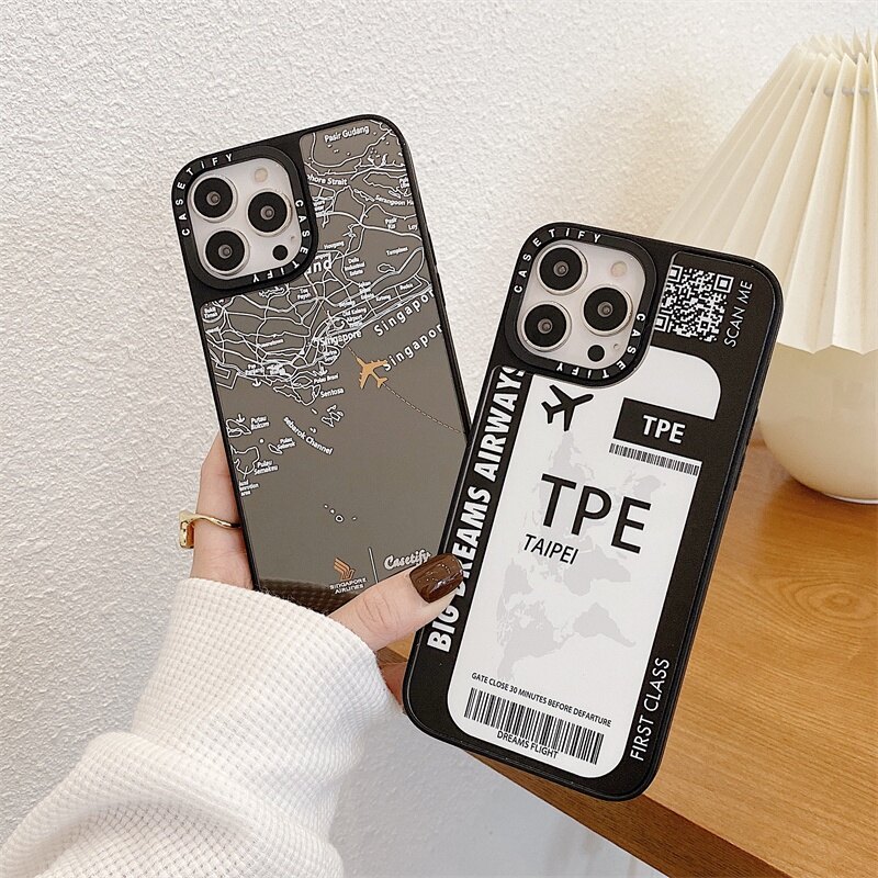Flight Ticket Case Casetify Travel Cases Plane Ticket Phone Case - Main Image