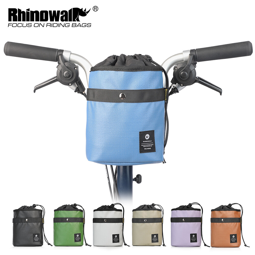 Rhinowalk chai nước treo xe đạp túi trước xe đạp màu Morandi sức chứa lớn Túi treo tay lái 2.5L phù hợp với Brompton 3sixty Xe đạp gấp