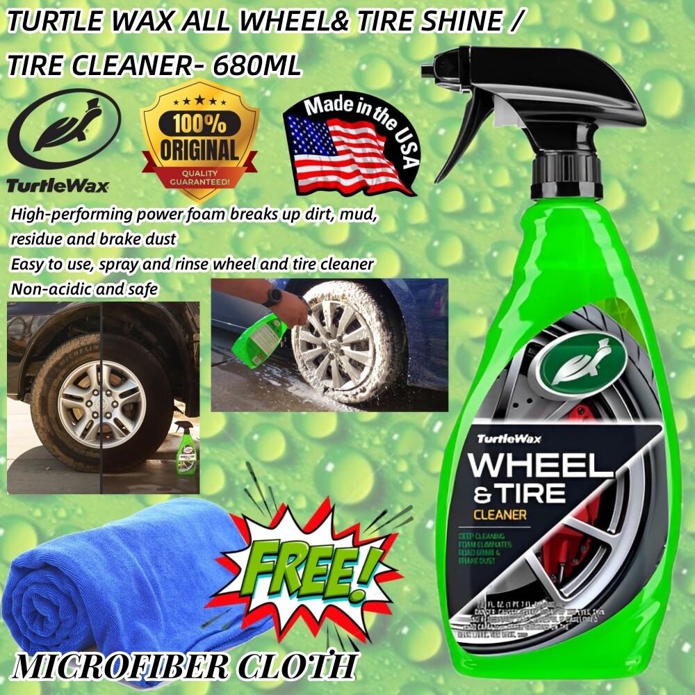 (100% ORIGINAL TURTLE WAX) Turtle Wax All Wheel & Tire Cleaner / Tire ...