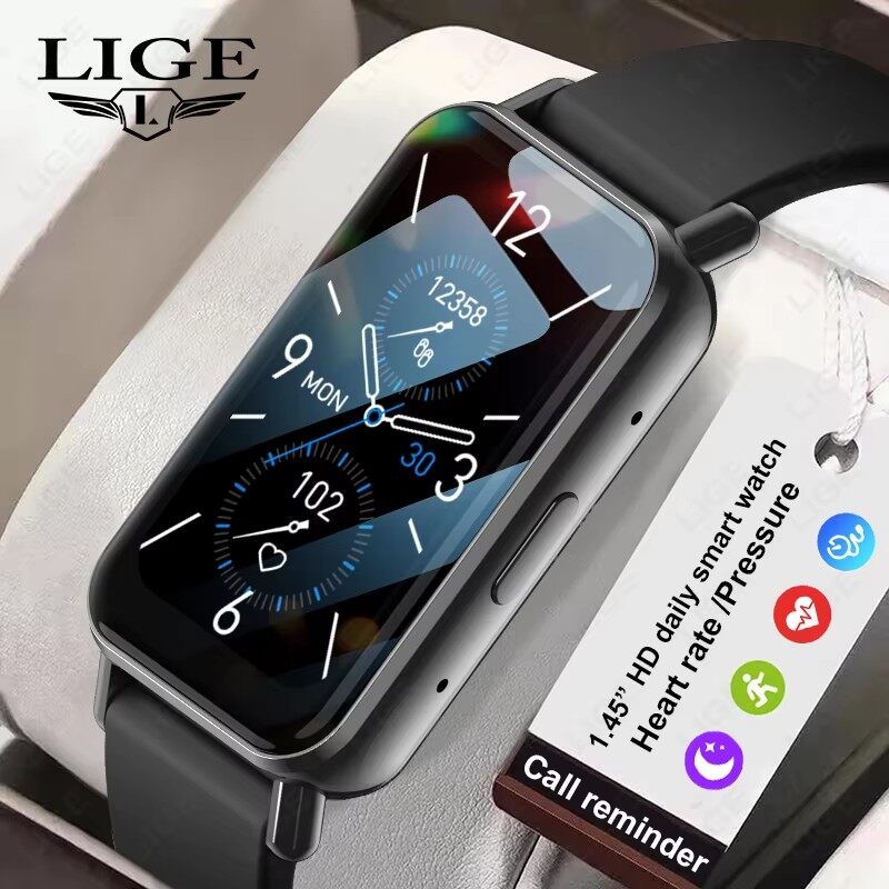 LIGE Smart Men Watch Custom Dial Fashion Music Gift Watch Sports Fitness Heart Rate Health Monitor Ai Voice Assistant Smart Watch Women + Box ราคา 889 บาท*ส่งฟรี