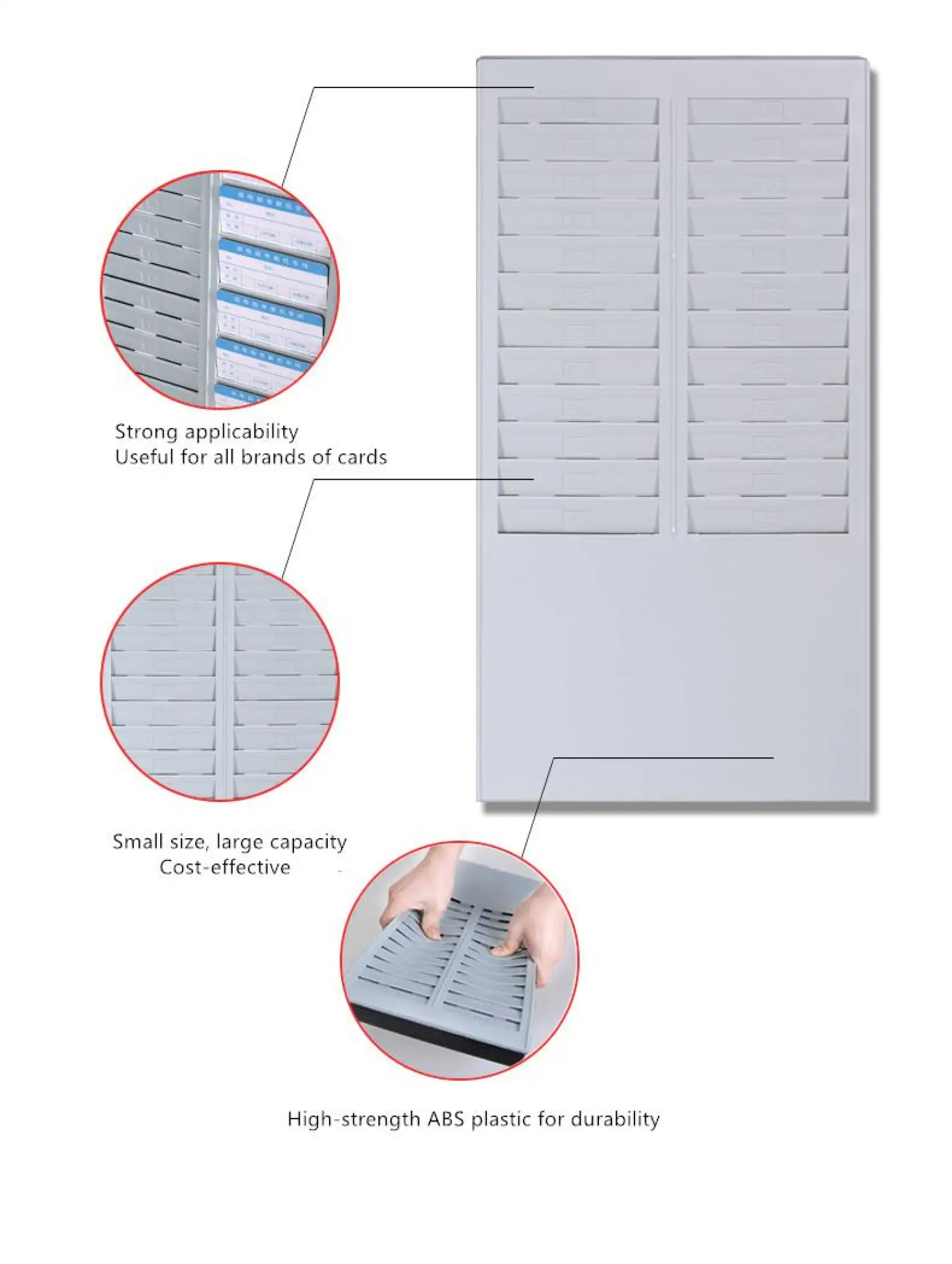 24 50 Punch Card Holder Rack Wall Factory Rack Recorder Employee Time Slot Office Machine Recorder Attendance Card Time For Lazada Ph