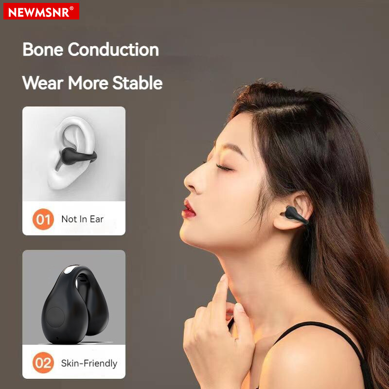 Newmsnr Bone Conduction Wireless Earbuds HD Microphone Bluetooth Earphone Waterproof Sweatproof In Ear Headphones HiFi Super Bass Earphones High Quality Headset ราคา 79 บาท*ส่งฟรี