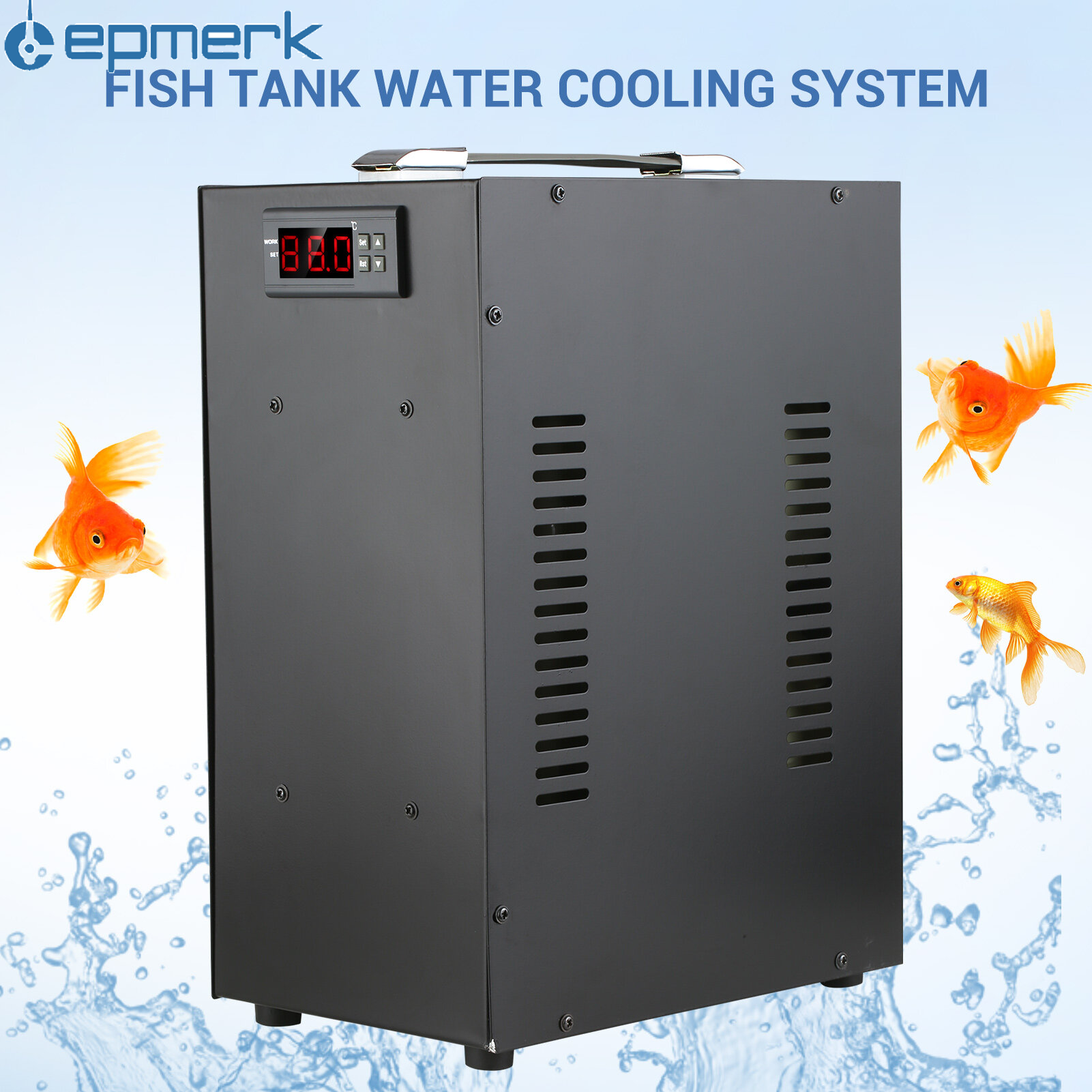 Lepmerk Aquarium Chiller Aquarium Cooler LCD Display Quiet Fish Tank Cooling System 40L for Fish Water Grass Coral Shrimp Farming - ยี่ห้อ Lepmerk ราคา 4,448 บาท*ส่งฟรี