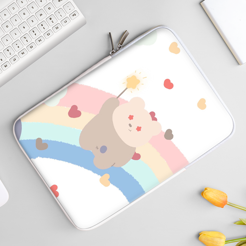 Bao Đựng Máy Tính Xách Tay Dễ Thương Ốp Chống Sốc Máy Tính Xách Tay PU Cho Macbook Air 13 Ốp M1 Pro 