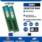 Crucial DDR4 Desktop RAM 4GB, 8GB, 16GB, 2133-3200MHz