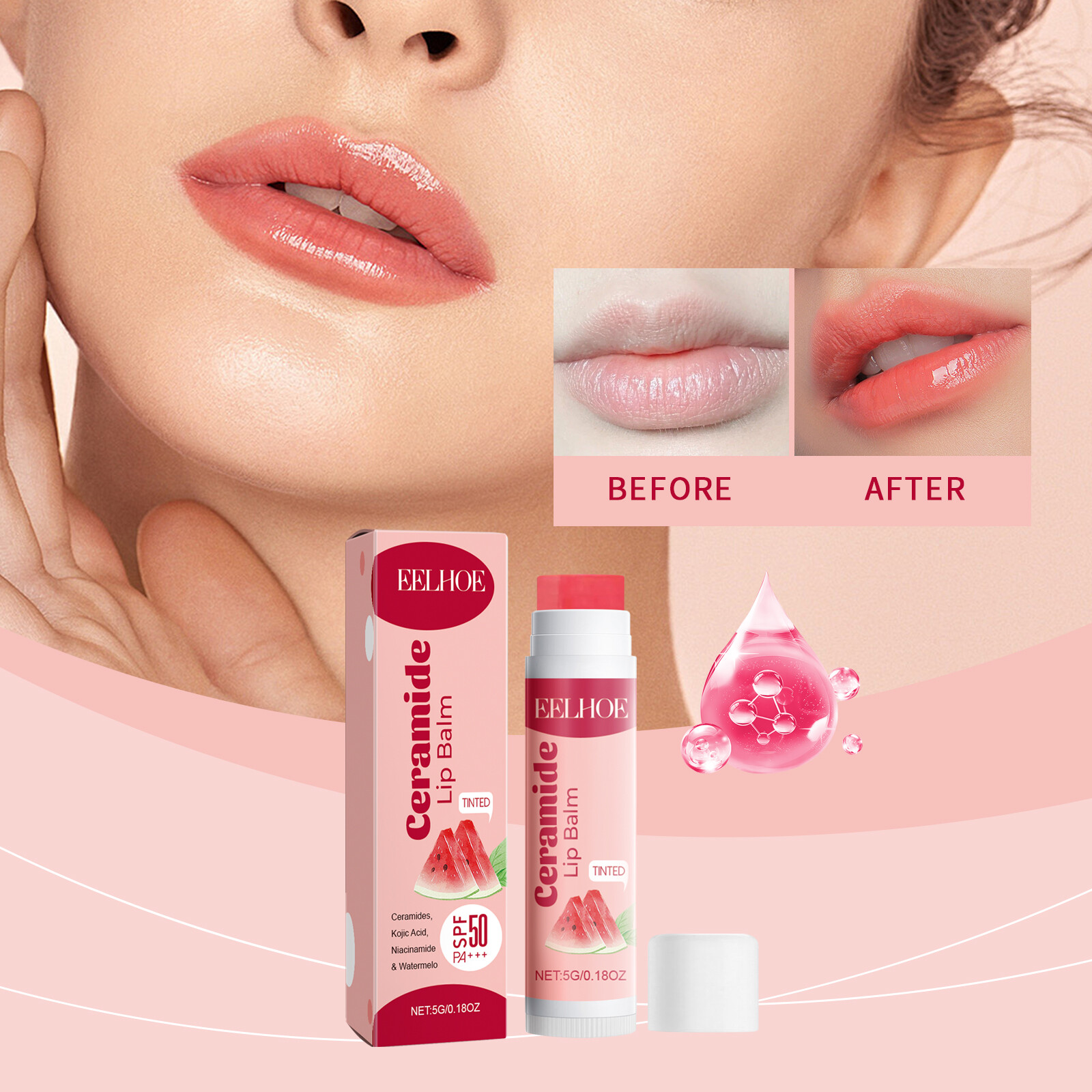 Eelhoe Lip Balm nhẹ thành phần Ceramide Lip Balm dưỡng ẩm Lip Balm