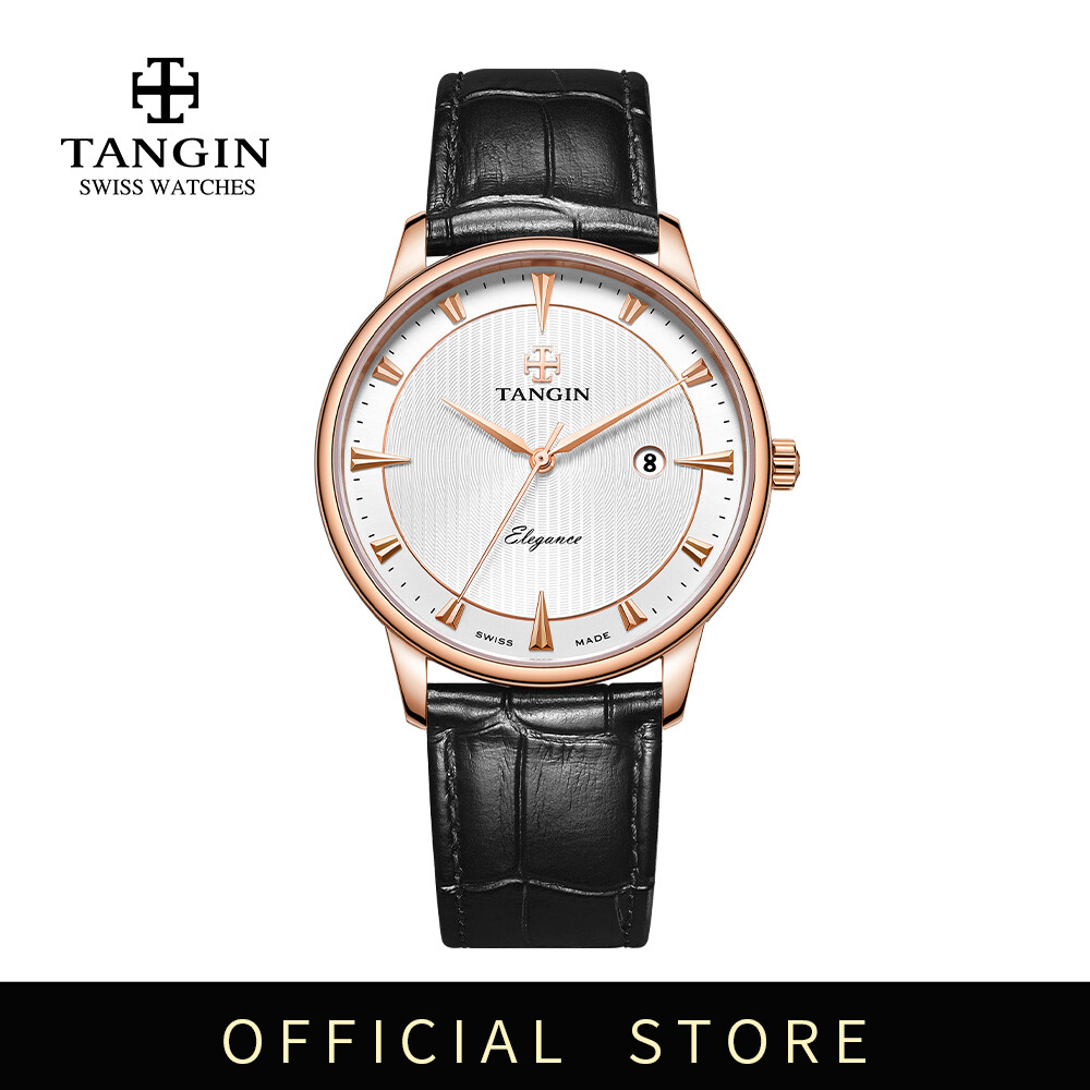TANGIN Sailors Series Watches for Men Swiss Made Analog Display Quartz Wrist Watch for Men with Calendar Display Waterproof Business Dress Watch(T1039G) ราคา 9,129 บาท*ส่งฟรี