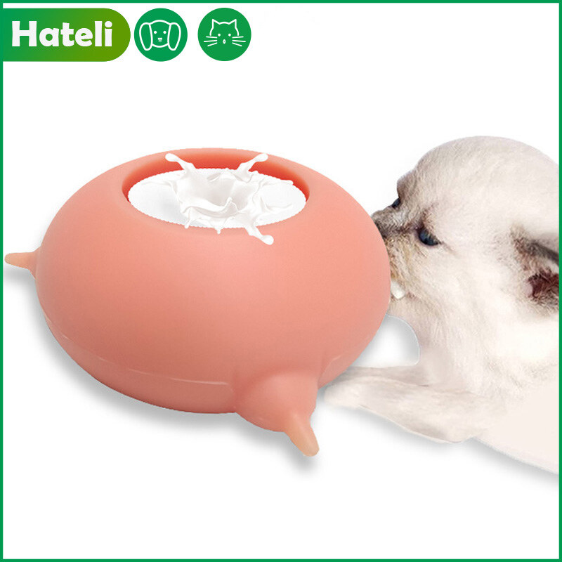 HATELI Cat Dog Bionic Automatic Ailicone Feeding Artifact Pacifier Feeding Water Milk Feeding Kitten Puppy Milk Bottle Pet Milk Bowl Sucking Feeding Device - ยี่ห้อ HATELI ราคา 729 บาท*ส่งฟรี