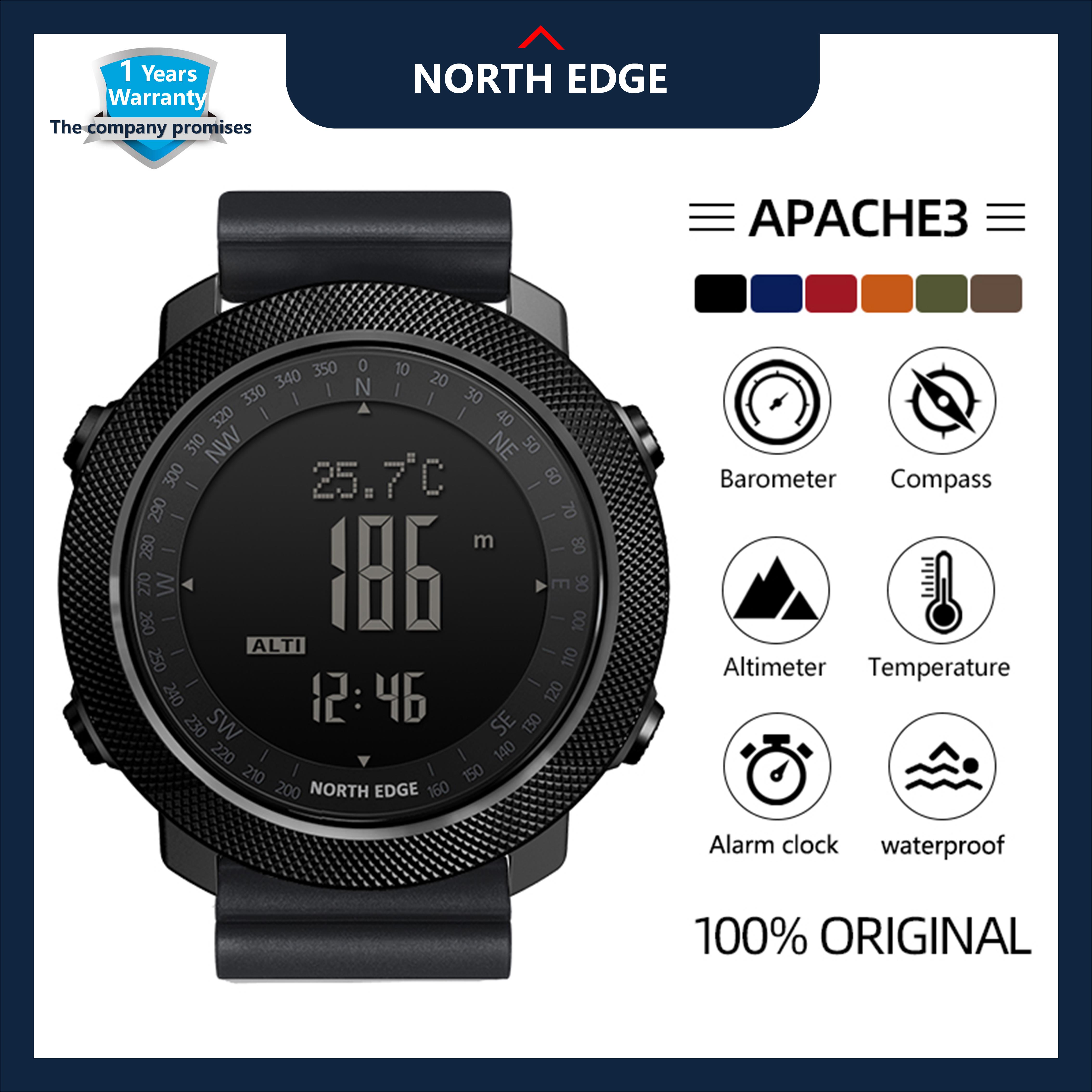North Edge Watch Đồng Hồ Thể Thao Ngoài Trời Chuyên Nghiệp La Bàn Áp Lực Chiều Cao Bơi Lội Apache Đồng Hồ Kim Loại Phiêu Lưu Leo Núi