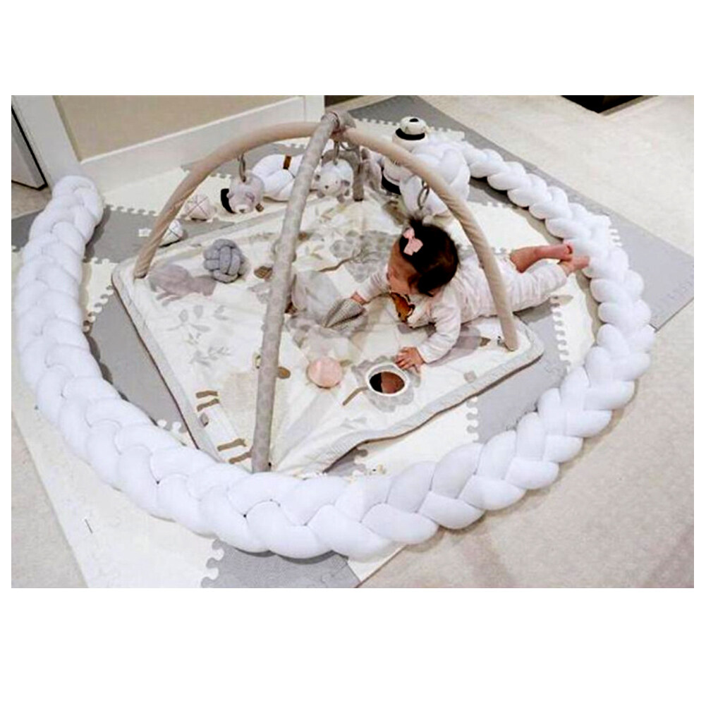 1M Cũi Trẻ Sơ Sinh Miếng Đệm Chắn Thắt Nút Bện Sang Trọng Cái Nôi Trang Trí Nội Thất Giường Gấp Cho Bé Sơ Sinh Sang Trọng Một Cách An Toàn Phụ Kiện Bảo Vệ 1 1 1