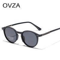 OVZA TR90 Retro Polarized Sunglasses Women Driving Glasses Men Vintage Circle Eyewear Polarizing S5012