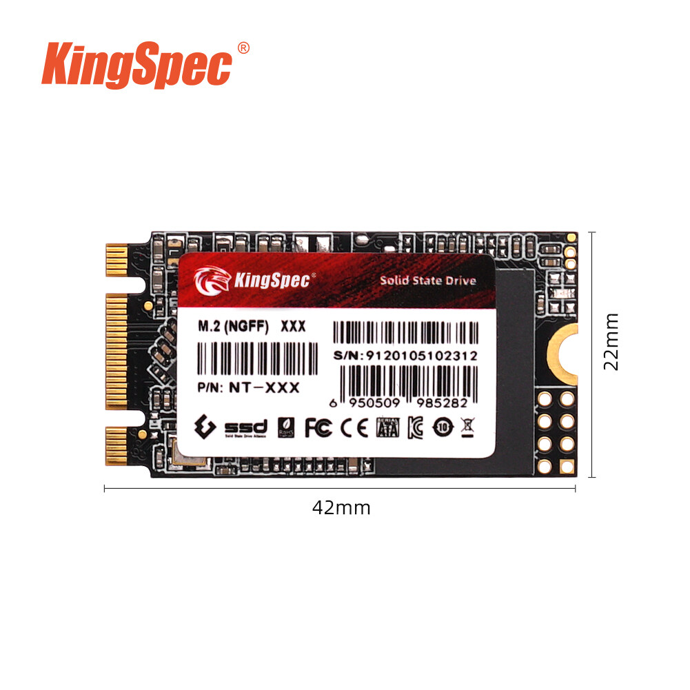 Kingspec M.2 SATA3 2242 SSD Ổ cứng lưu trữ thể rắn nhẹ và nhỏ gọn SSD Công suất 512GB