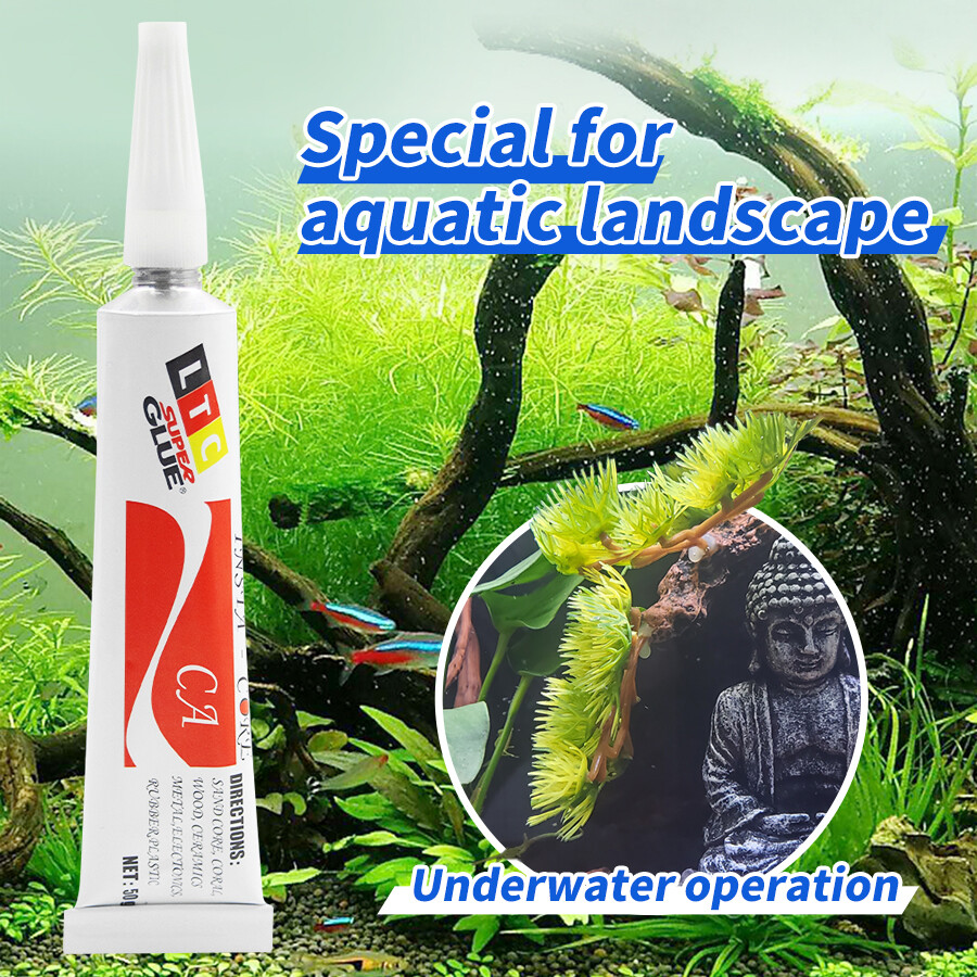 Một miếng keo đặc biệt 50g aquascape, keo dán tức thì, keo gel, chất kết dính khung xương nước, có thể được sử dụng trong nước, thích hợp để dán đá, cây thủy sinh, san hô, gỗ, rêu, v. v.