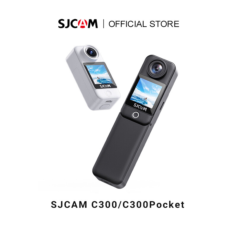  Sjcam Combo máy ảnh thể thao màn hình kép Mini chống nước C300 30M camera ngón tay cái Wifi 4K vlog để quay trực tiếp Máy ghi âm lái xe lái mô-tô câu cá ngoài khơi 