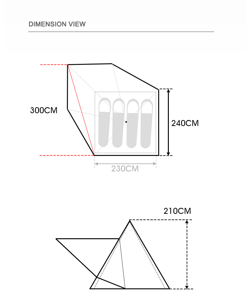 CAMEL CROWN Outdoor Exquisite Camping Tent Portable Folding Indian Pyramid Automatic Tent · v23