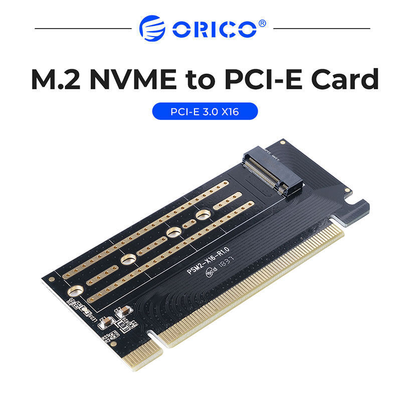 Orico thẻ chuyển đổi pci-e express m.2 m-key interface ssd m.2 nvme sang pci-e 3.0 x16 gen3 hỗ trợ thẻ siêu tốc kích thước 2230-2280