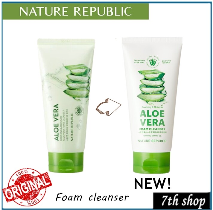100% ori) Korea Nature Republic Soothing & Moisture Aloe Vera Foam Cleanser  (150ml) (face cleansing foam) 150Ml Face Cleansing Foam - Lazada | Lazada