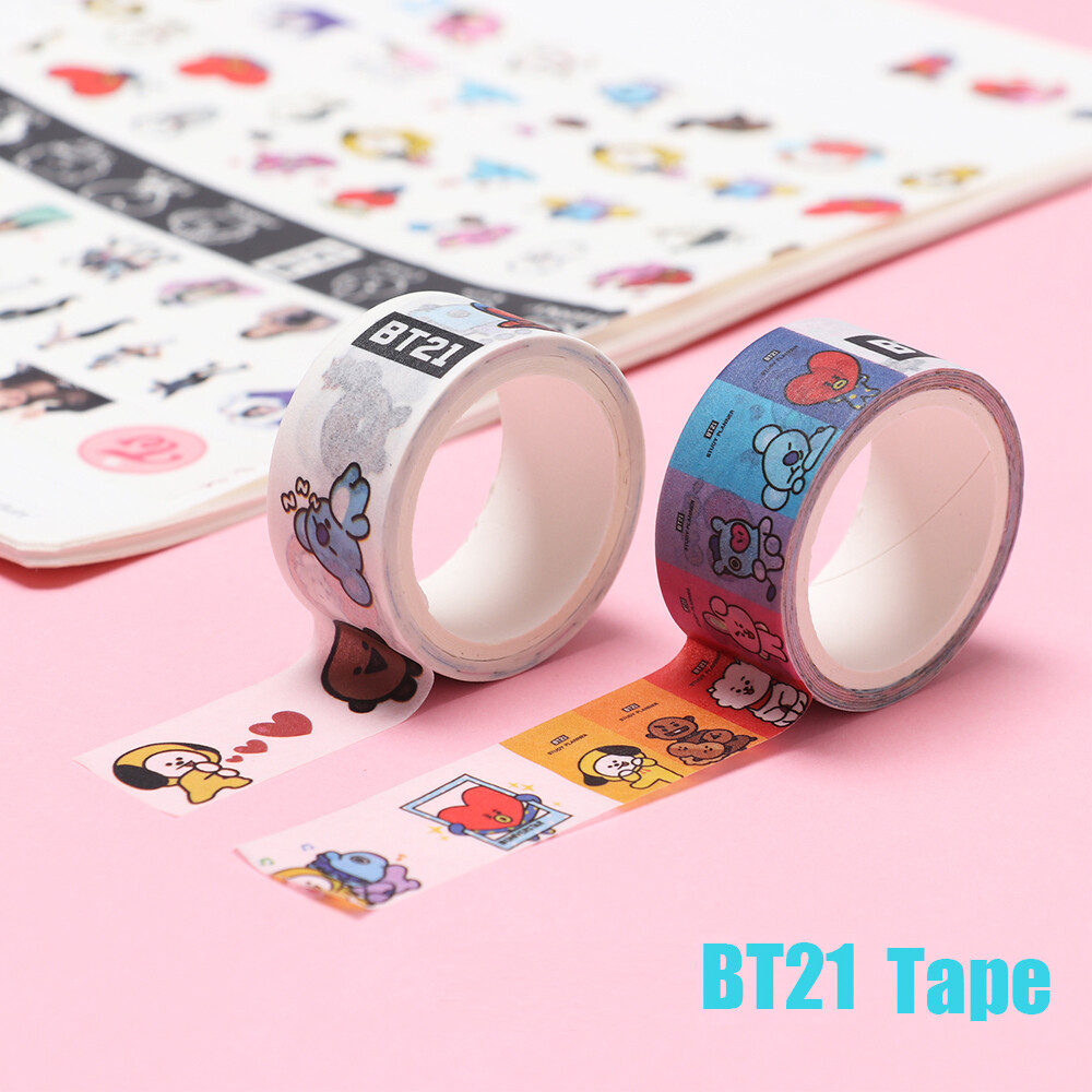 1 Băng Dính BTS BT21 5M Giấy Miếng Dán Sổ Lưu Niệm Miếng Dán Giấy Nhật Ký Làm Sổ Lưu Niệm Tự Làm TWICE Blackpink