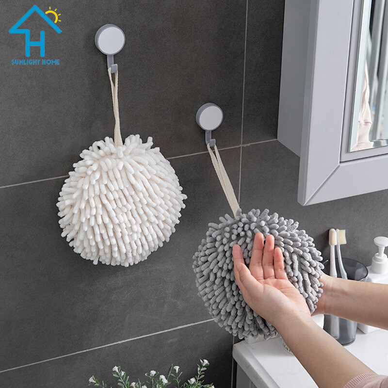 SUNLIGHT HOME Chenille Plush Hand Towels,Quick Drying Hanging Towels,Strong Absorbent Bathroom Kitchen Towels ราคา 84 บาท*ส่งฟรี