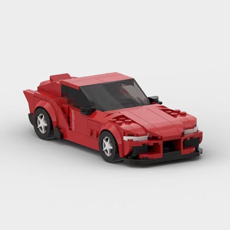 Moc TOYOTA SUPRA gr đỏ siêu Sports Cars Đồ chơi xếp ghép hình cho trẻ em bé trai và bé gái Tương thích với LEGO kỹ thuật gạch