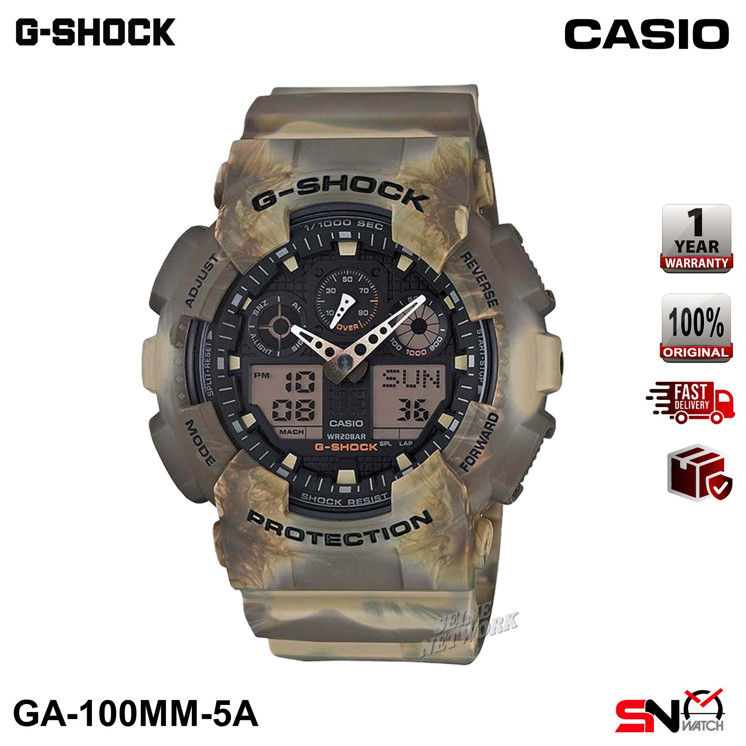 Casio G-Shock GA-100MM Marble Camouflage Analog Digital Resin Band