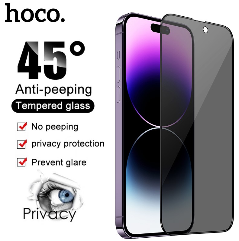 Hoco a12 pro 100% kính cường lực chính hãng 3d chống rơi chống nhìn trộm bảo vệ cho iphone 14/ip14 plus/14 pro / iphone 14 pro max miếng dán cường lực chống nhìn trộm toàn bộ điện thoại